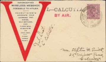 1941 (Nov 21) Second "V" Campaign flight ("L") from Burma, flown from Maymyo to Calcutta, "