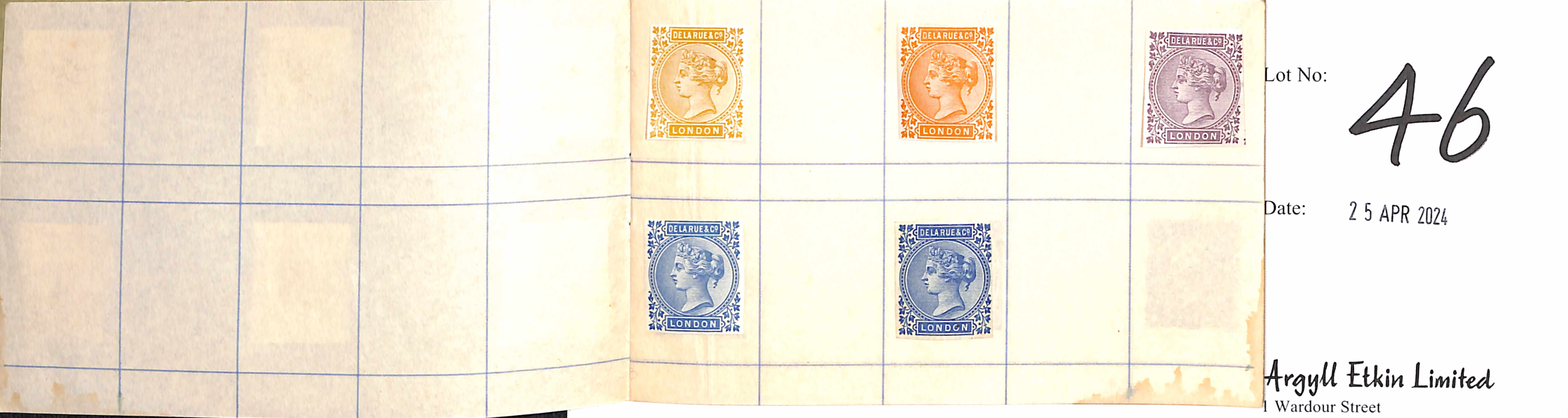 c.1870 Imperforate De La Rue QV Head dummy stamps all in differing colours (11), also imperforate - Image 2 of 4