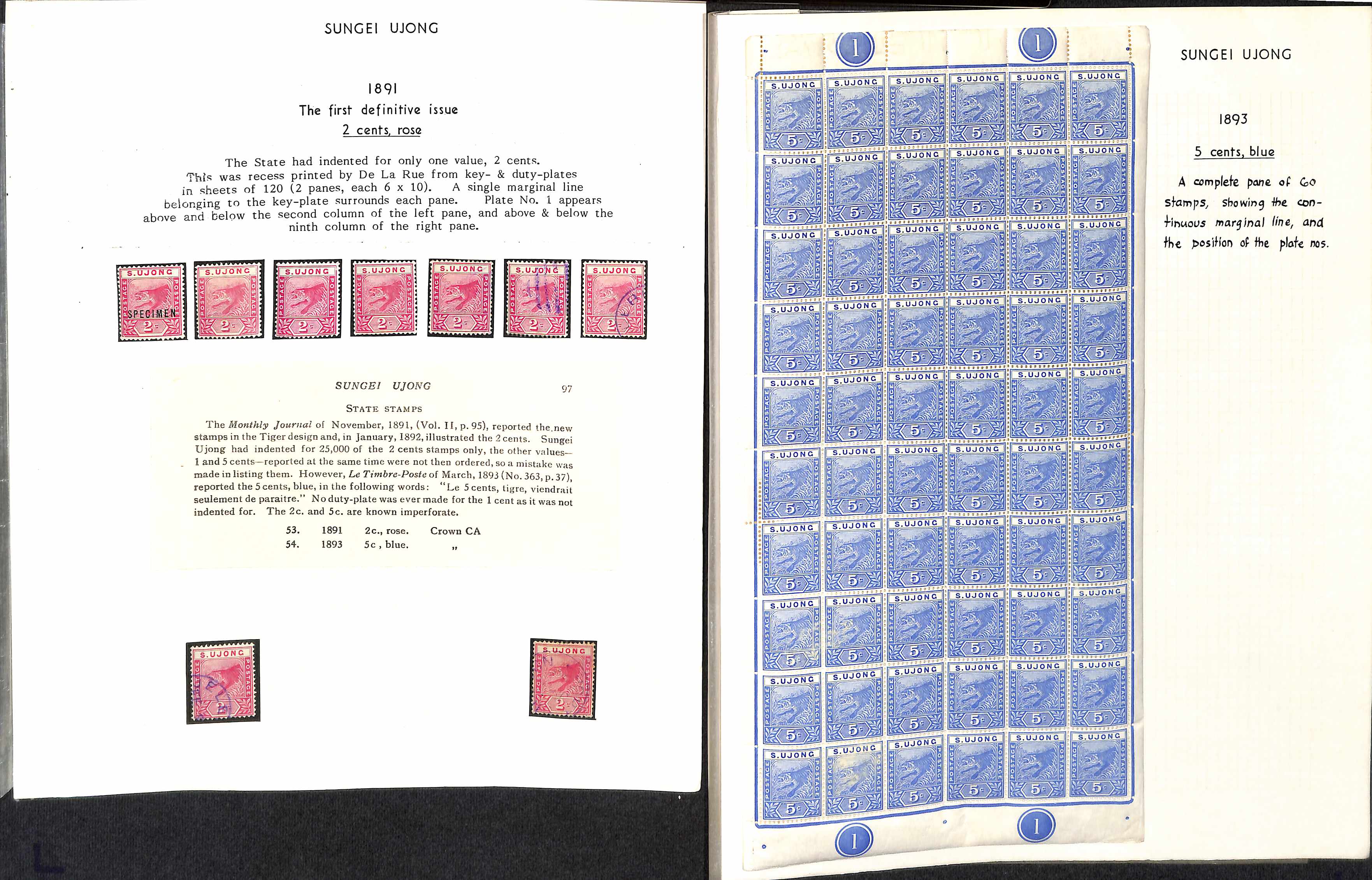 1891-95 Key Plate issues, the collection comprising 2c rose (9), 5c blue (89, with a pane of 60), 2c