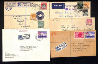 Nee Soon. 1940-57 Covers including 1940 cover to England from a Captain in the H.K.S. R.A with an