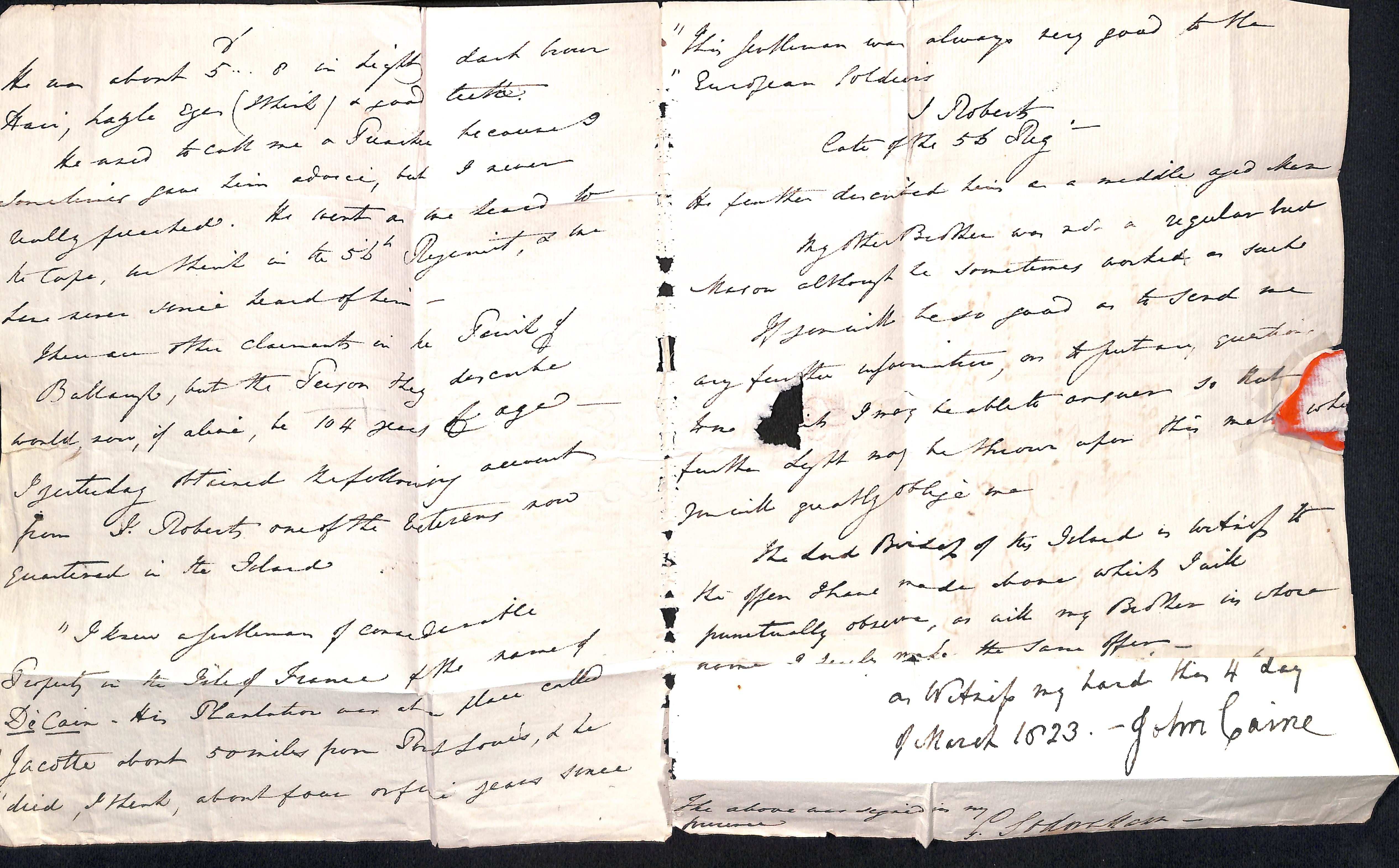Isle of Man. 1823 (Mar 4) Entire letter written from Kirk Michael by the Bishop of the Isle of - Image 3 of 3