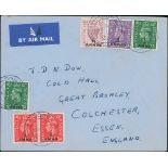 Qatar. 1950 (July 13) Air Mail cover to G.B bearing British Postal Agency in Eastern Arabia ½a (