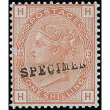 1880-89 QV Issues, watermark Imperial Crown, all handstamped "SPECIMEN", comprising 1880-83 2½d