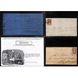 1853-74 Covers (6, two with letters) and entire letters (3) from Victoria (8) or South Australia,