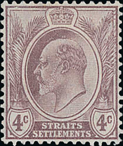 1906-12 4c Dull Purple, variety watermark inverted, fine mint. S.G. 155aw, £400. Photo on Page 158.