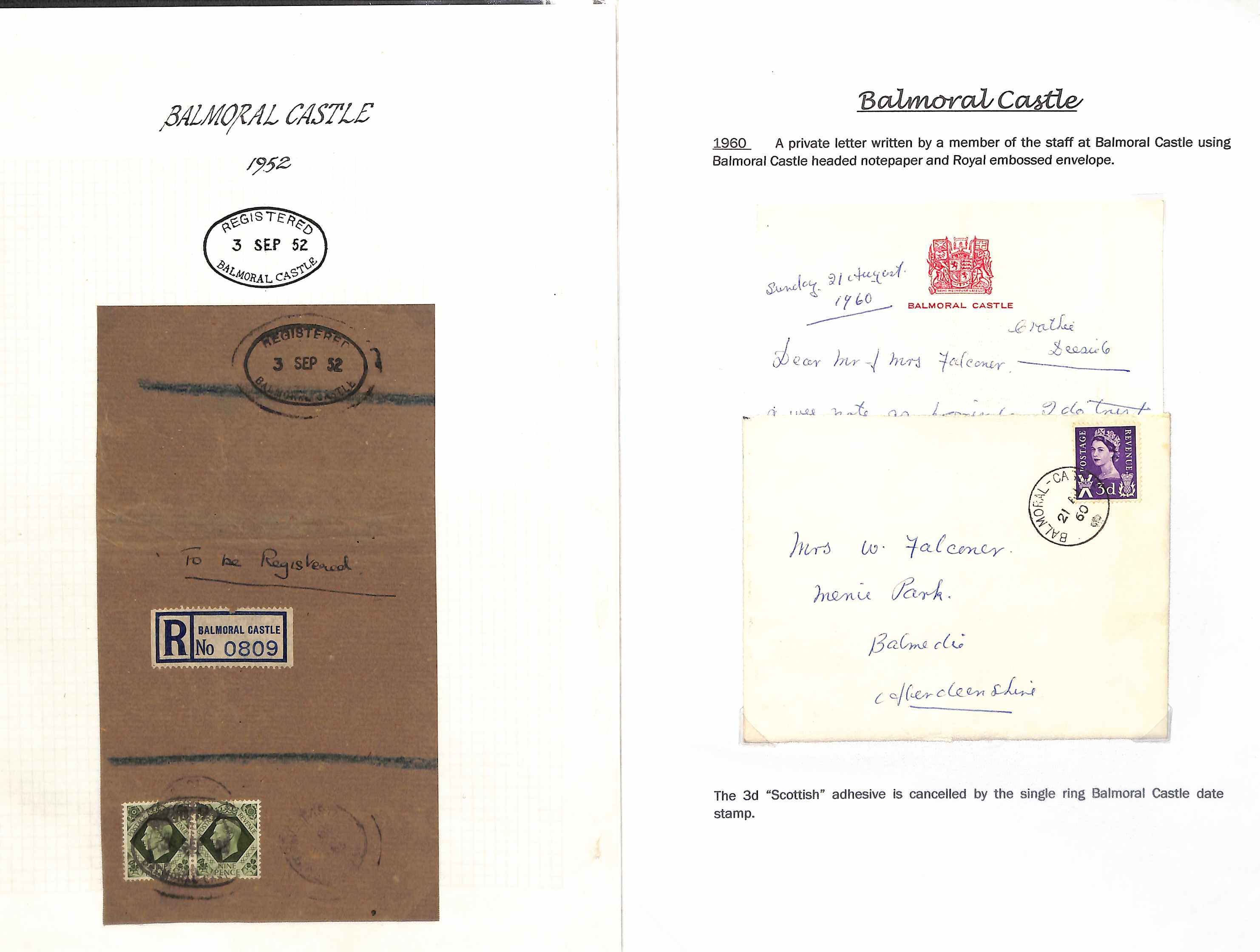 Balmoral Castle. 1894-2002 Covers and cards with circular datestamps of Balmoral Castle (52, some on - Image 11 of 15