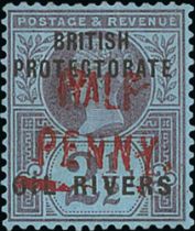 1893 (Dec) ½d on 2½d, Type 4 surcharge in carmine, gum crease, otherwise fine mint. S.G. 13, £475.