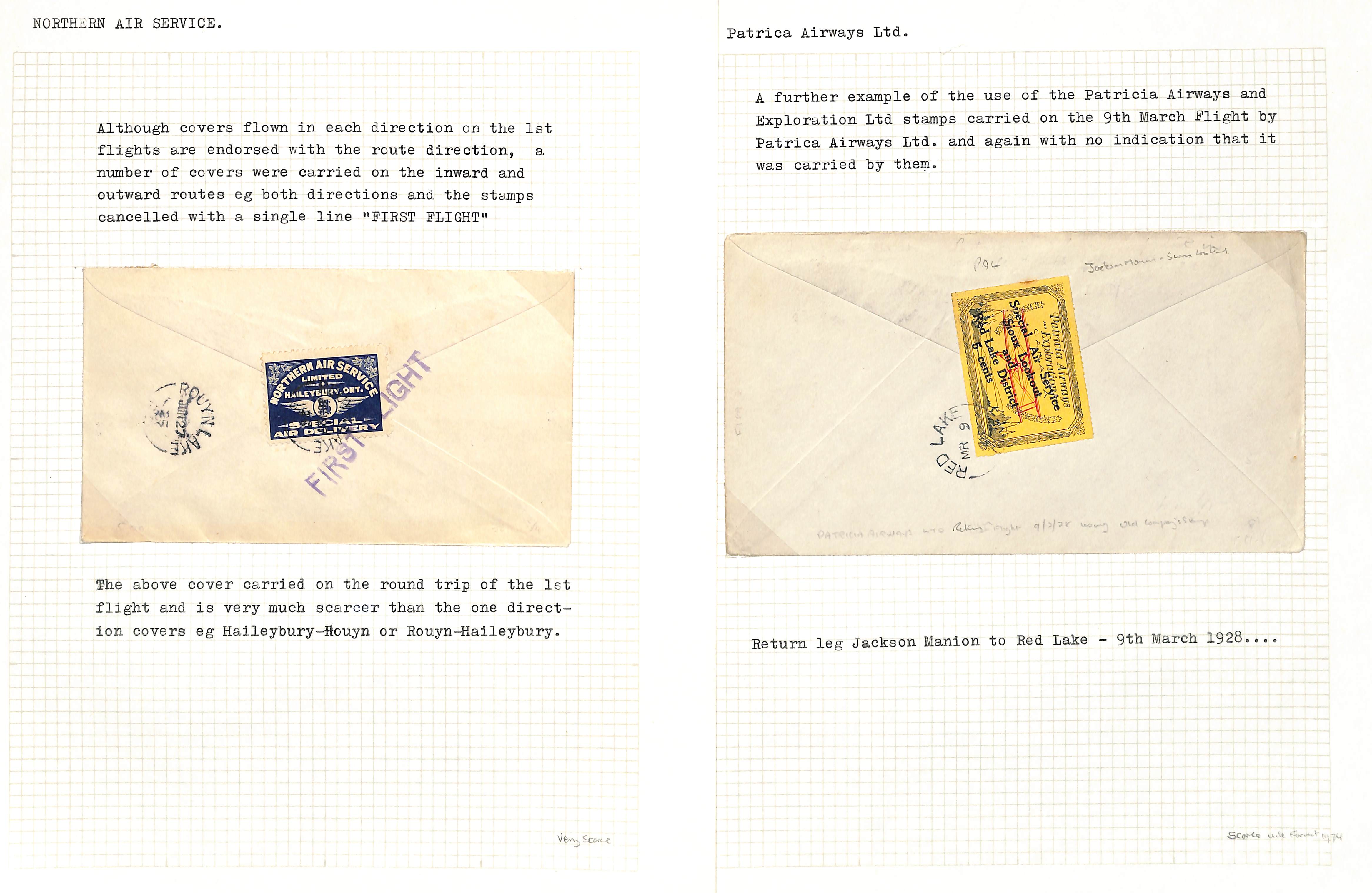 Air Mails. 1924-28 Covers bearing semi-official airways stamps, including 1924 "First Saskatchewan - Image 5 of 8