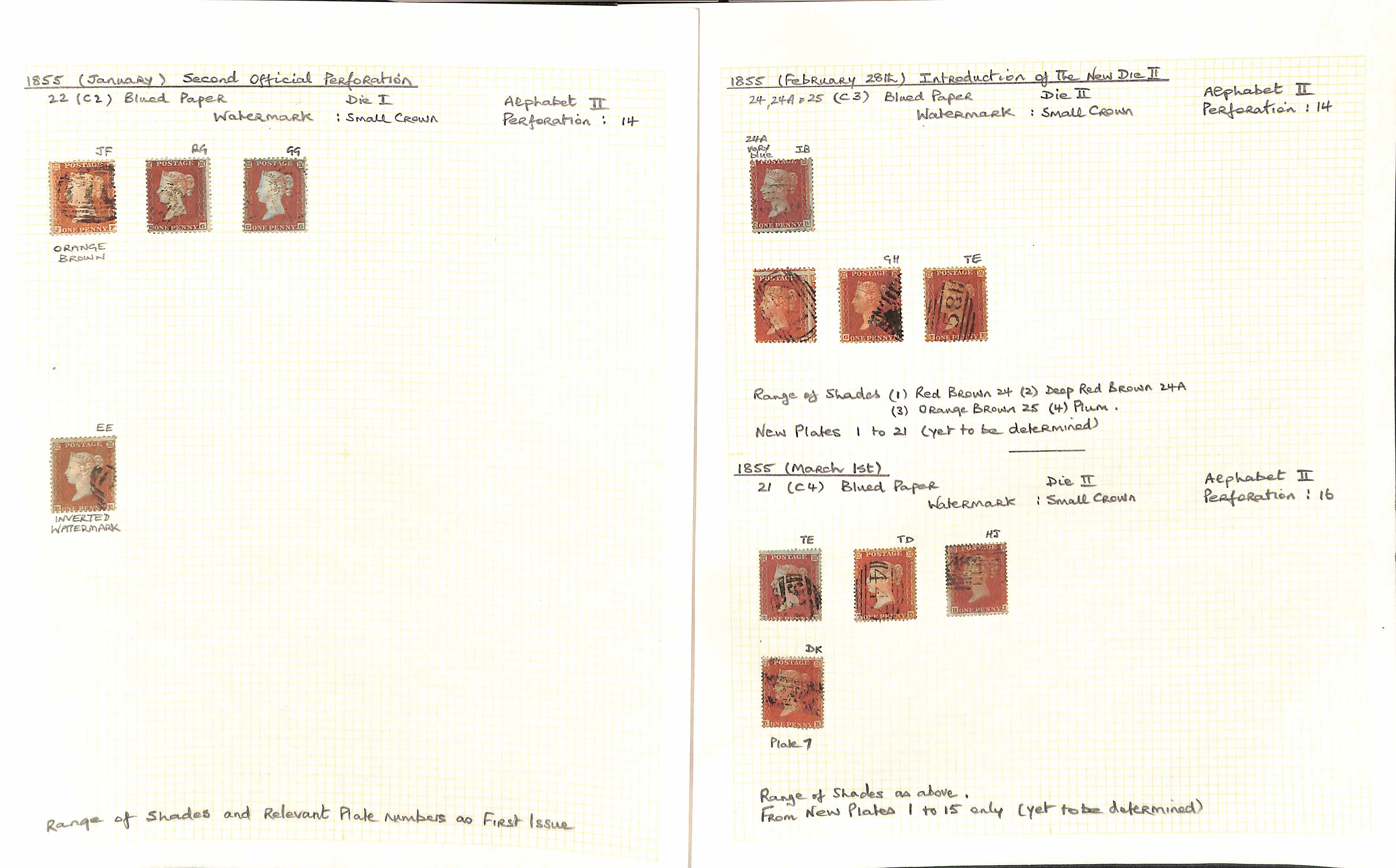 1841-79 Line Engraved issues, the used collection written up on pages including 1841 2d (62, five - Image 11 of 24
