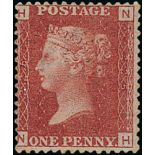 1864-79 1d Red, plate 225, fine mint, original gum. S.G. £3,000. Photo on Page 6.