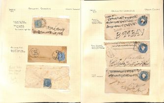Railways/T.P.Os. c.1860-1912 Covers and cards (25), stamps and pieces (7), mainly QV ½a native