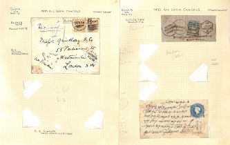 All-India Cancels. c.1873-85 Covers and cards with duplexs or single obliterators with postal circle