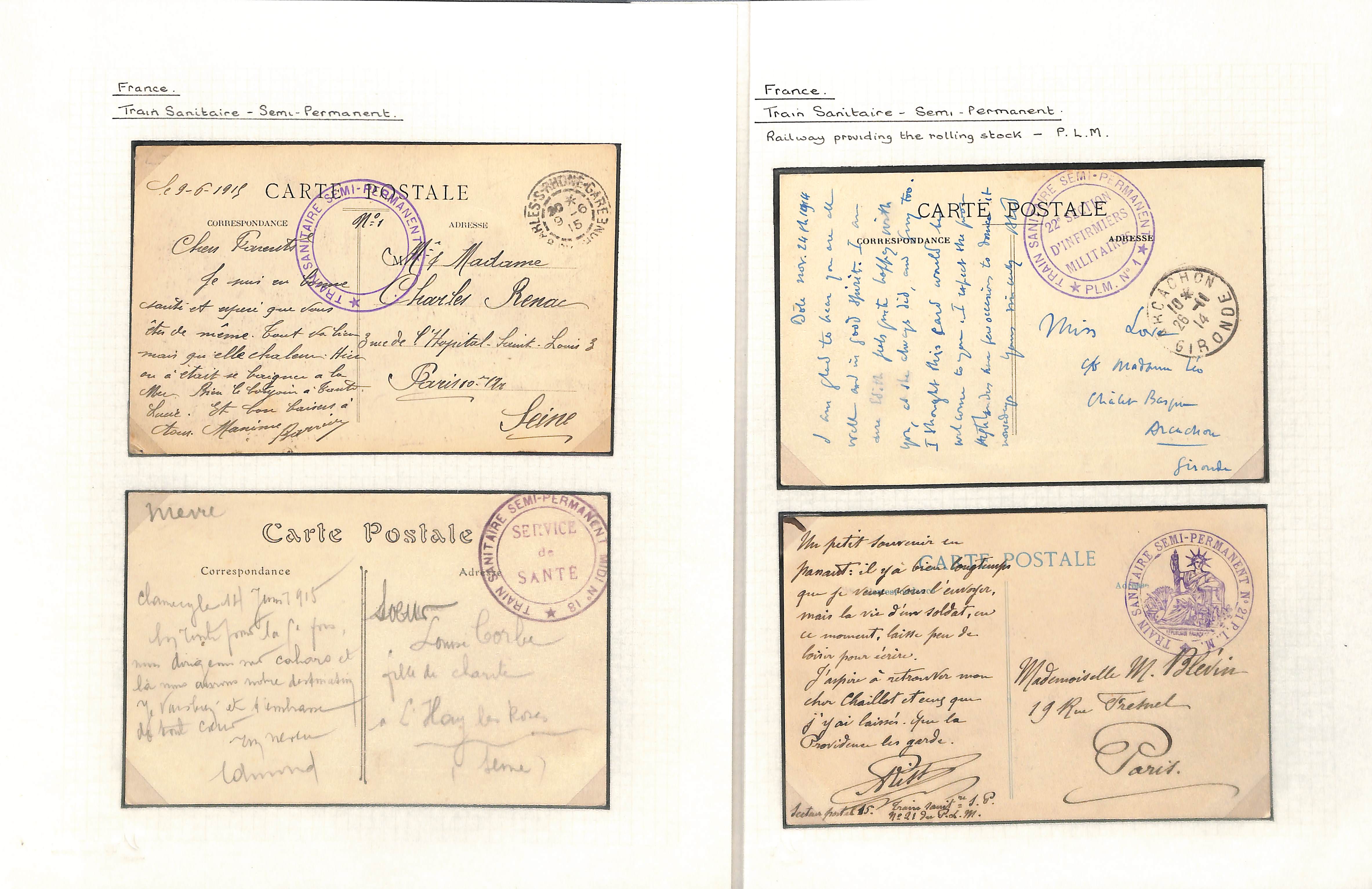 France - Ambulance Trains. 1914-18 Covers and cards from French Ambulance Trains (17, all with - Image 5 of 11