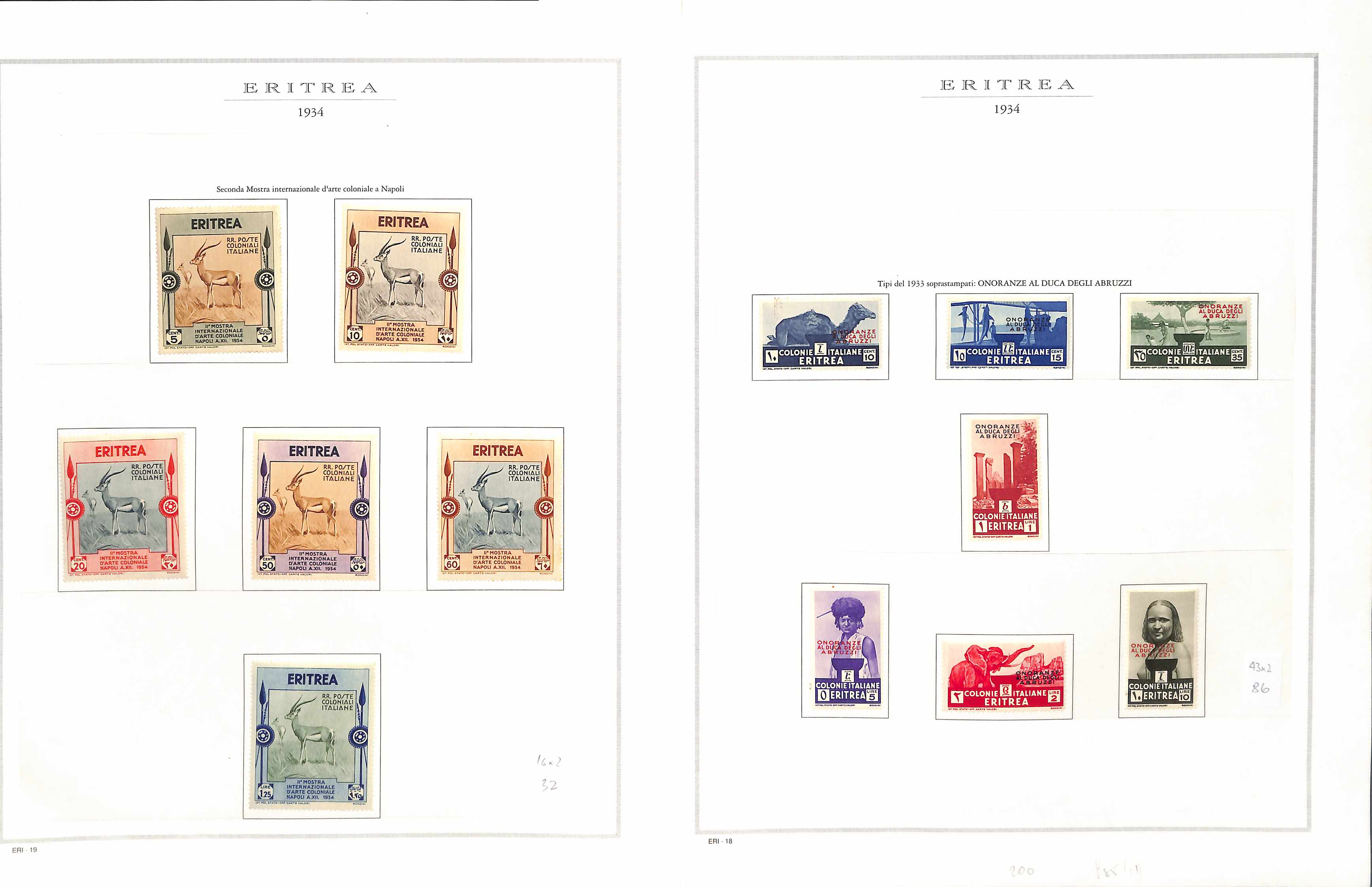 Italian Colonies. 1881-1935 Mint and used collection with issues for Eritrea including 1893 set - Image 9 of 19