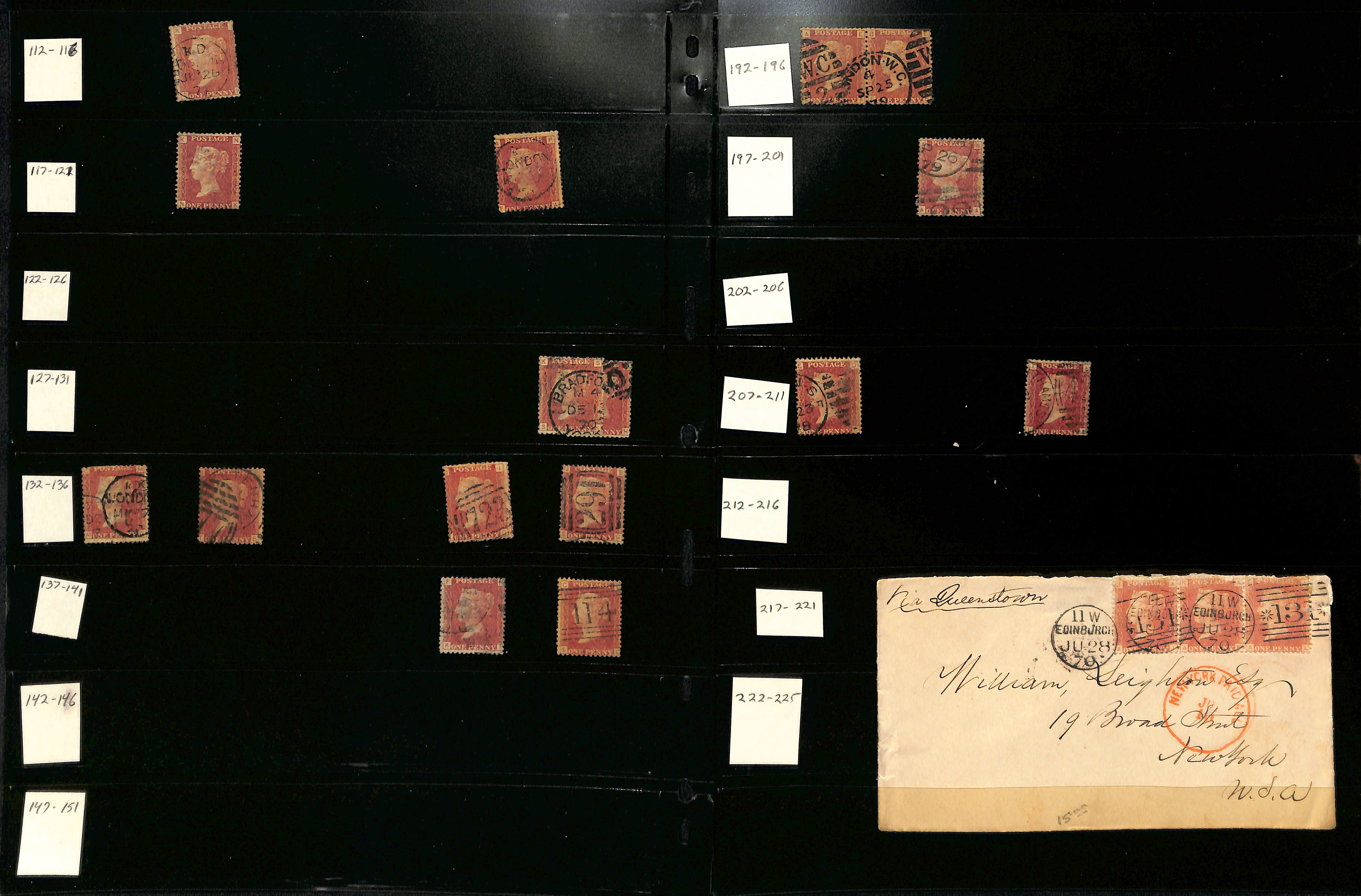 1864-79 1d Red plates with plate 146 pair handstamped "SPECIMEN" type 9, mint (11, including plate - Image 7 of 8