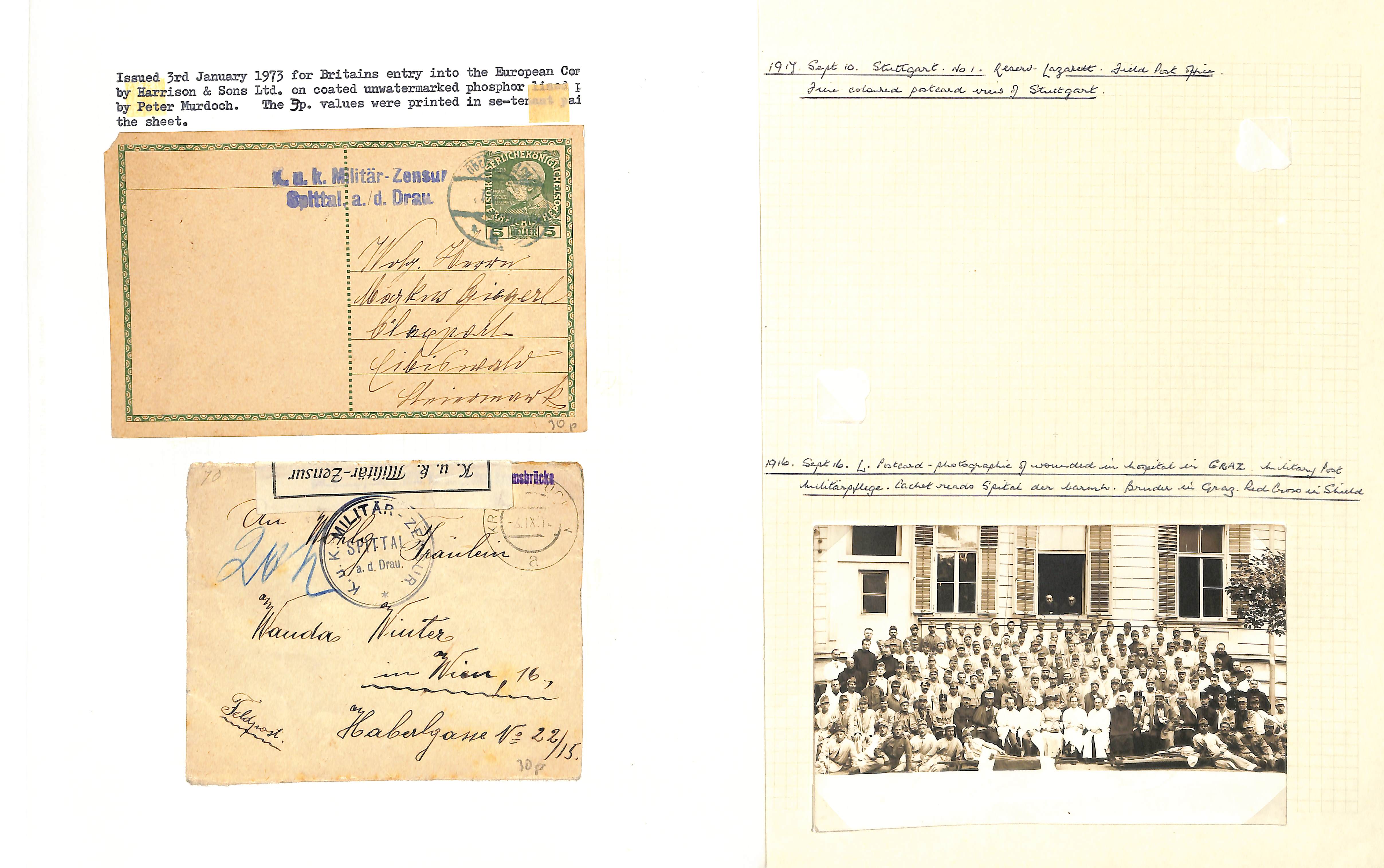 Austria. 1914-18 Covers and cards from soldiers in hospital in various parts of the Austro-Hungarian - Image 35 of 52