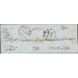 Persian Field Force. 1857 (Sep 10) Stampless cover to Bombay (enclosed letter in Indian script) with