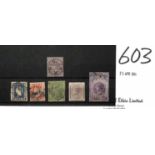 1854-1883 QV Stamps comprising 1854 ½a, 1a and 2a fine used, 1865 8p purple mint, 1866 6a purple