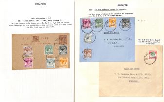 1948 Perf 14 Issue First Day Covers comprising 1c - 6c and 8c on 1st Sept. cover or cancelled to