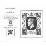1936 King Edward VIII 3c Photographic essays, a stamp size essay with "2.7.36" on reverse, and a