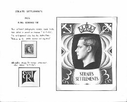 1936 King Edward VIII 3c Photographic essays, a stamp size essay with "2.7.36" on reverse, and a