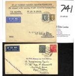 1934 (Feb 10/11) Madras to Calcutta service by Madras Air Taxi, cover from Baghdad flown to