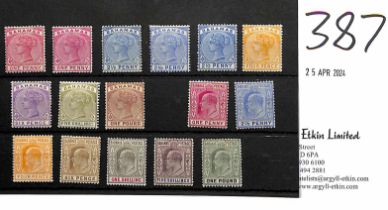 1884-90 1d - £1 Set of six (with additional 1d, 2½d shades) and 1902-07 1d - £1 set of seven,