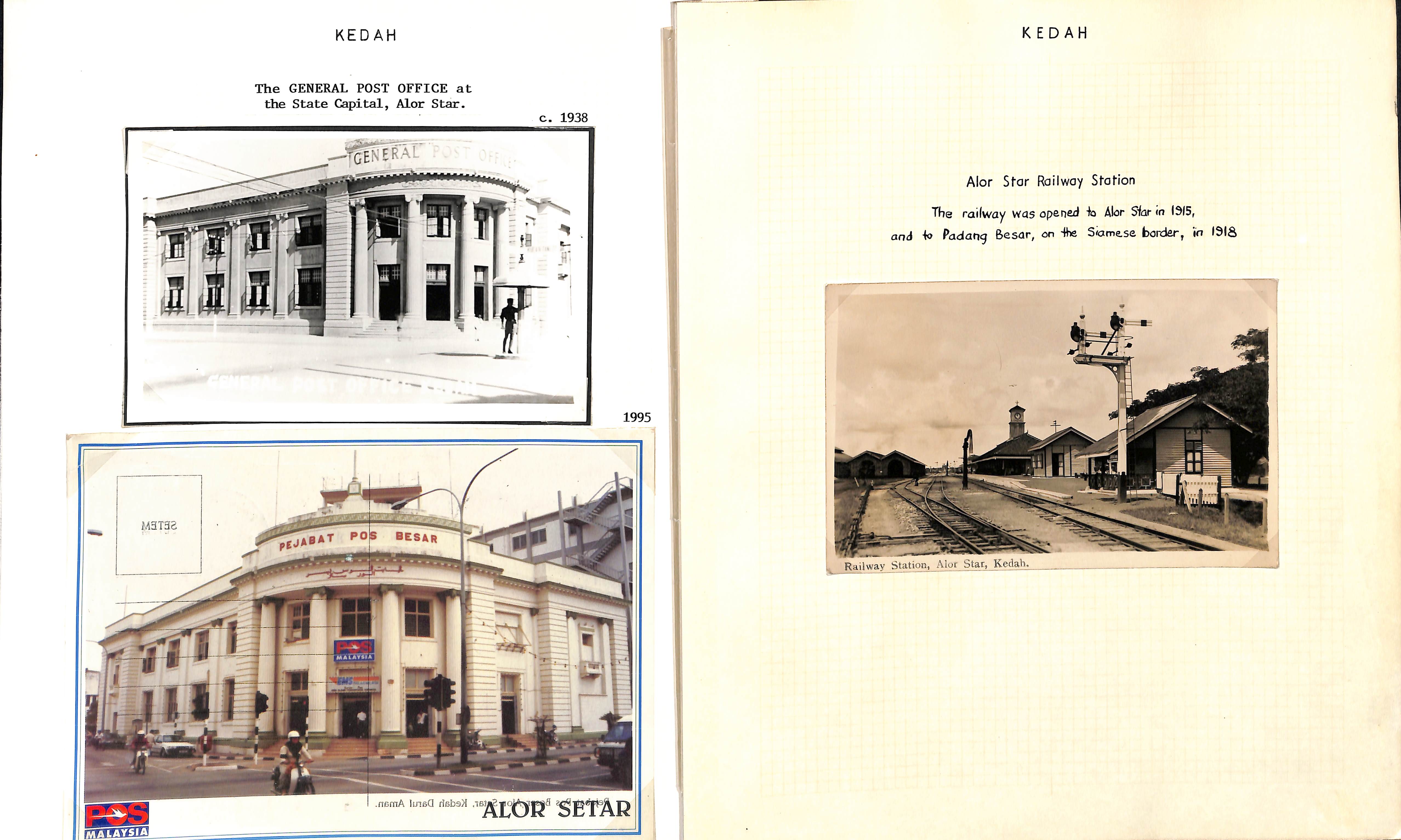 Kedah. 1905-57 Covers and cards, picture postcards, photos and ephemera including 1951 air letter - Image 2 of 12