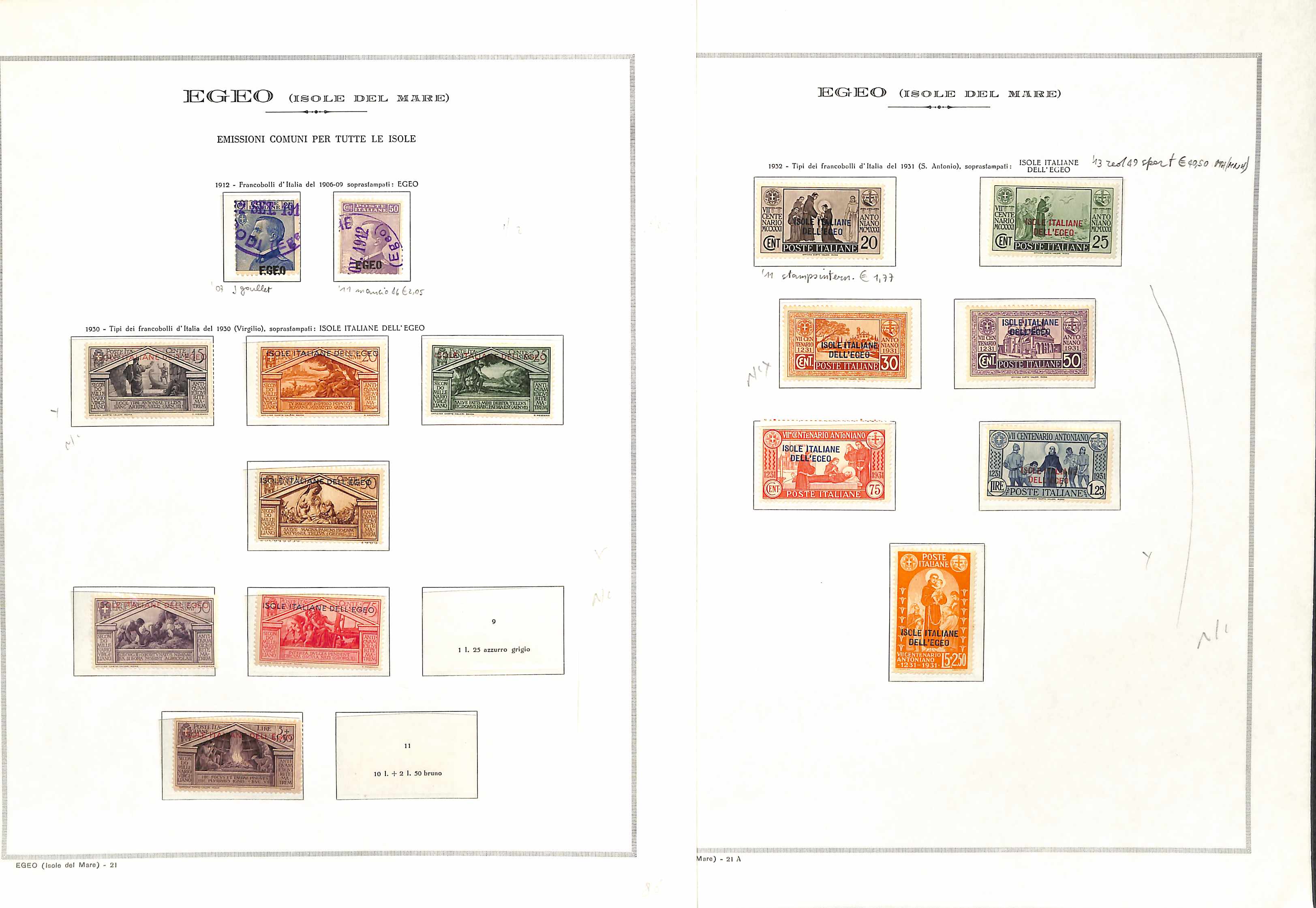 Italian Colonies. 1881-1935 Mint and used collection with issues for Eritrea including 1893 set - Image 15 of 19