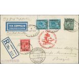 Morocco Agencies. 1933 (July 26) Registered Printed Matter cover from Larache British Post Office to