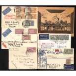 Aerodrome Datestamps. 1929-31 Covers and cards with differing "AERODROME" datestamps used at