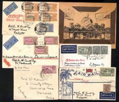Aerodrome Datestamps. 1929-31 Covers and cards with differing "AERODROME" datestamps used at