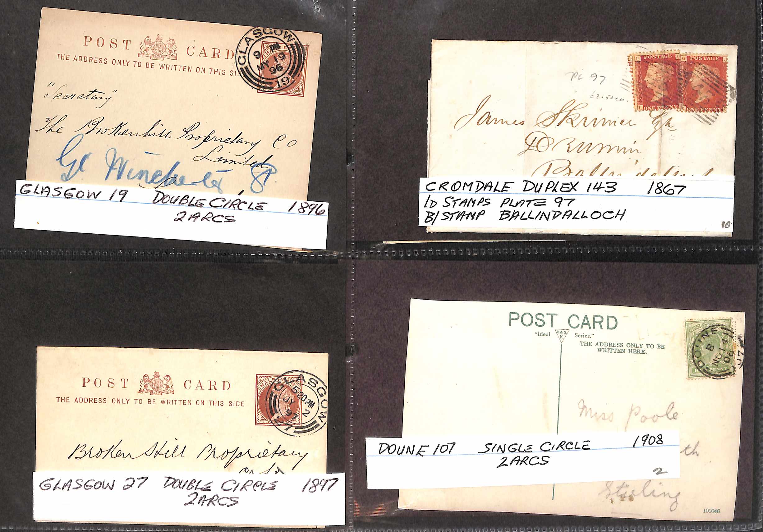 1812-1994 Covers and cards, with an album of Scottish covers and cancels, and an unusual - Image 15 of 17