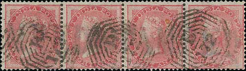 1854-65 Stamps used in Malacca, Penang (7) or Singapore (40) including 1856 ½a blue with - Image 2 of 2