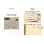 1942 (Jan 27 - Feb 10) Covers sent shortly before the fall of Singapore, comprising 1941 (Dec 1)