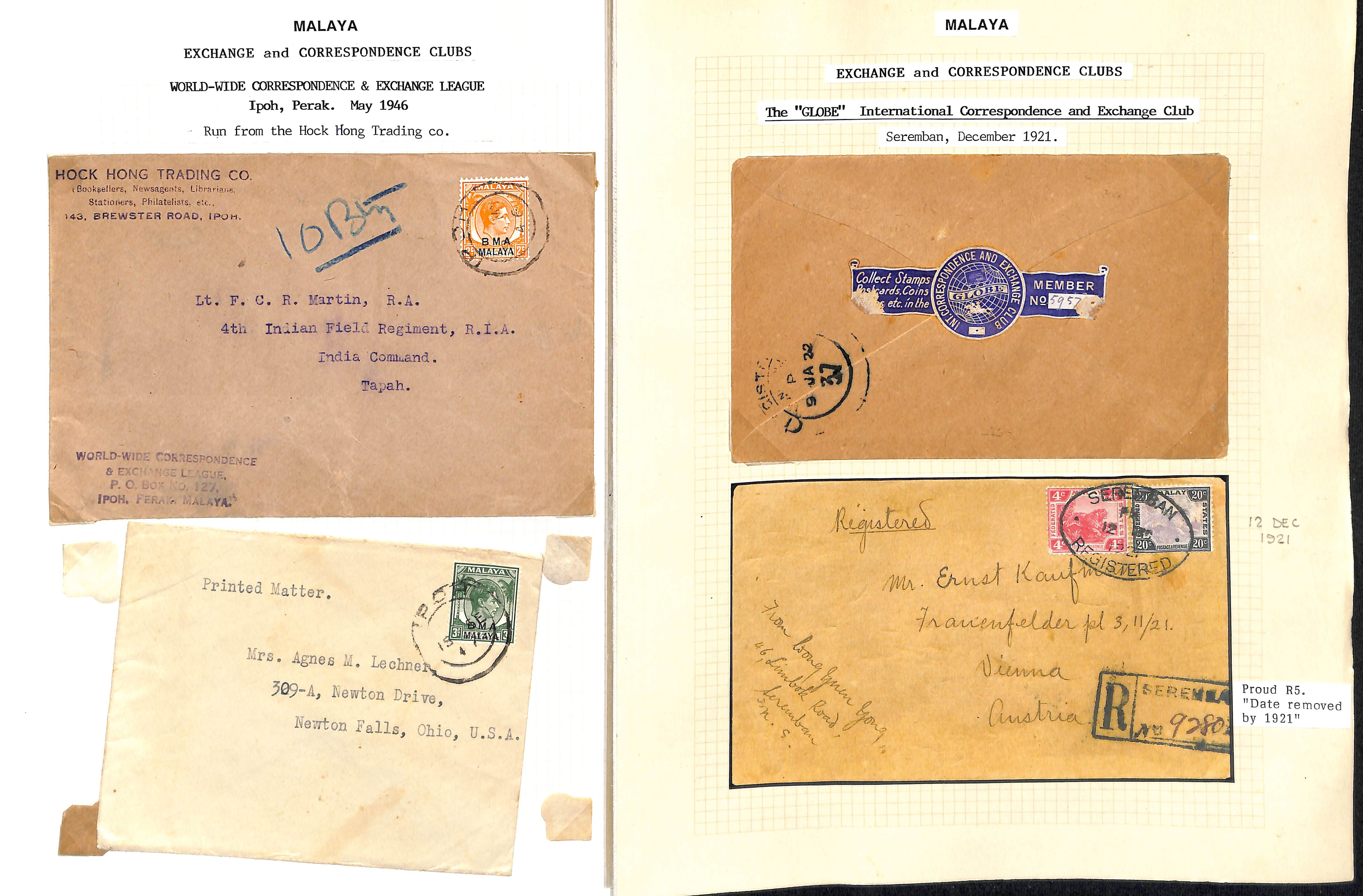 Societies and Clubs. 1902-66 Covers and cards from Exchange and Correspondence clubs and stamp - Image 8 of 13