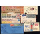 1939 (May) Pan Am First Transatlantic flight covers from New York to India (3), two reposted back to