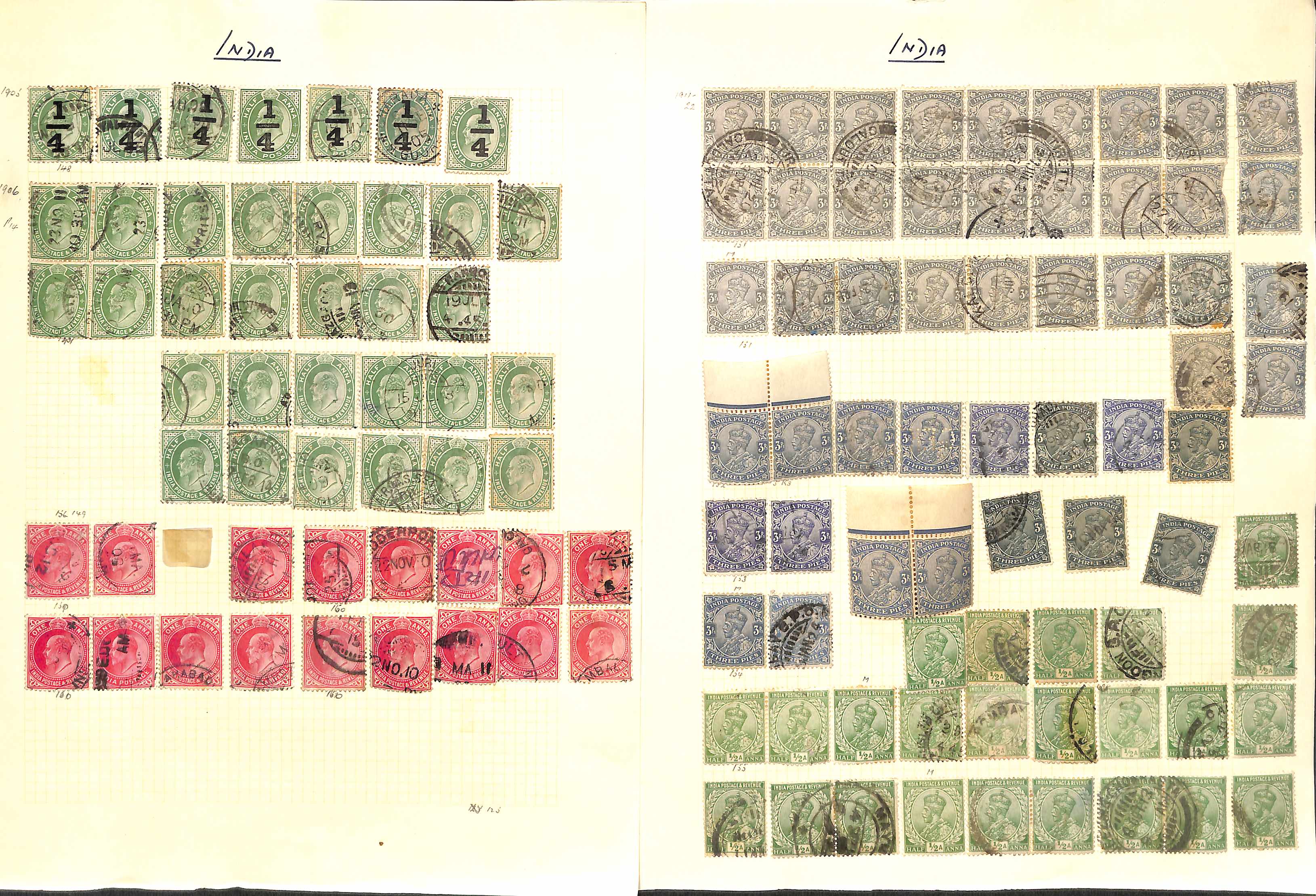 1854-1965 Mint and used collection including 1854 2a proof in pale green (no outer frame), 4a cut - Image 15 of 27