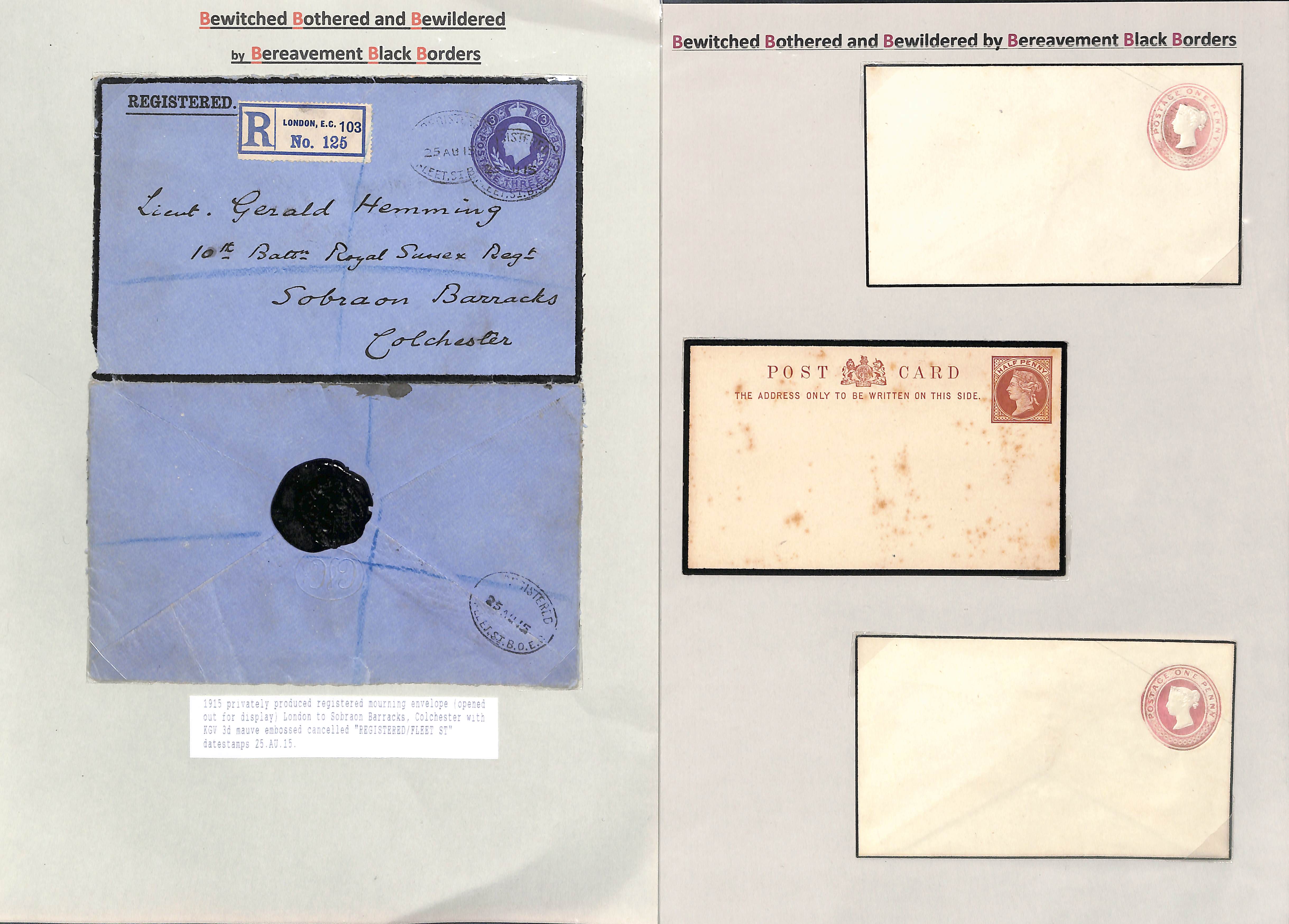 1841-1958 QV-KGVI Stationery envelopes (70) and postcards (3), the envelopes all with black - Image 5 of 14