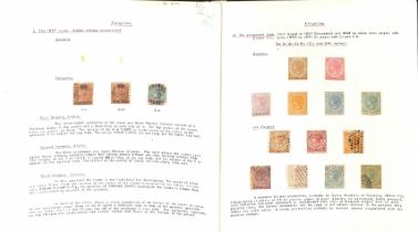 Forgeries. Various forged QV stamps or surcharges including 1867 surcharges, a few genuine stamps
