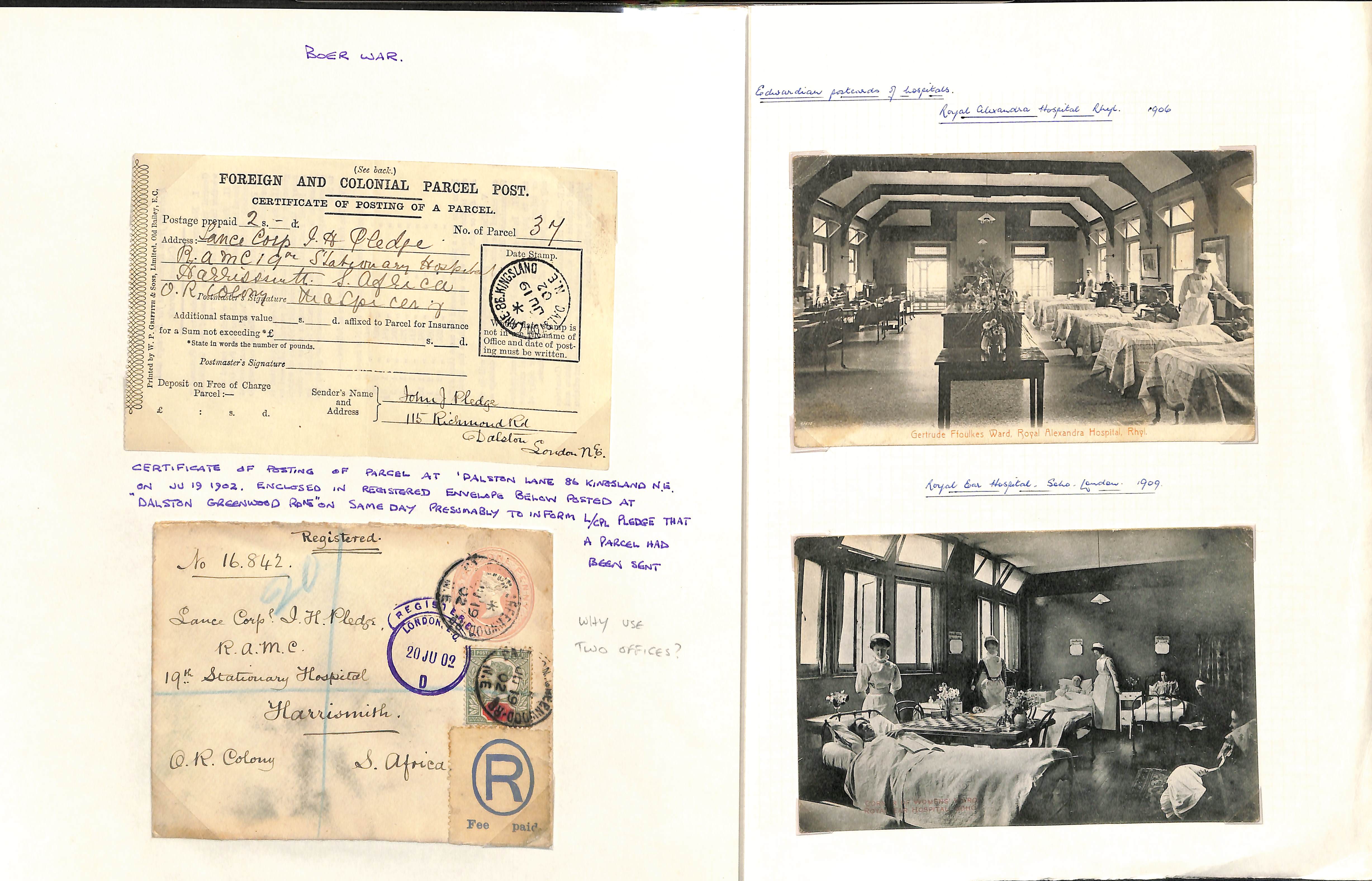 G.B. 1915-18 Covers and cards from soldiers in hospitals in G.B (8, six with cachets, also three - Image 3 of 11