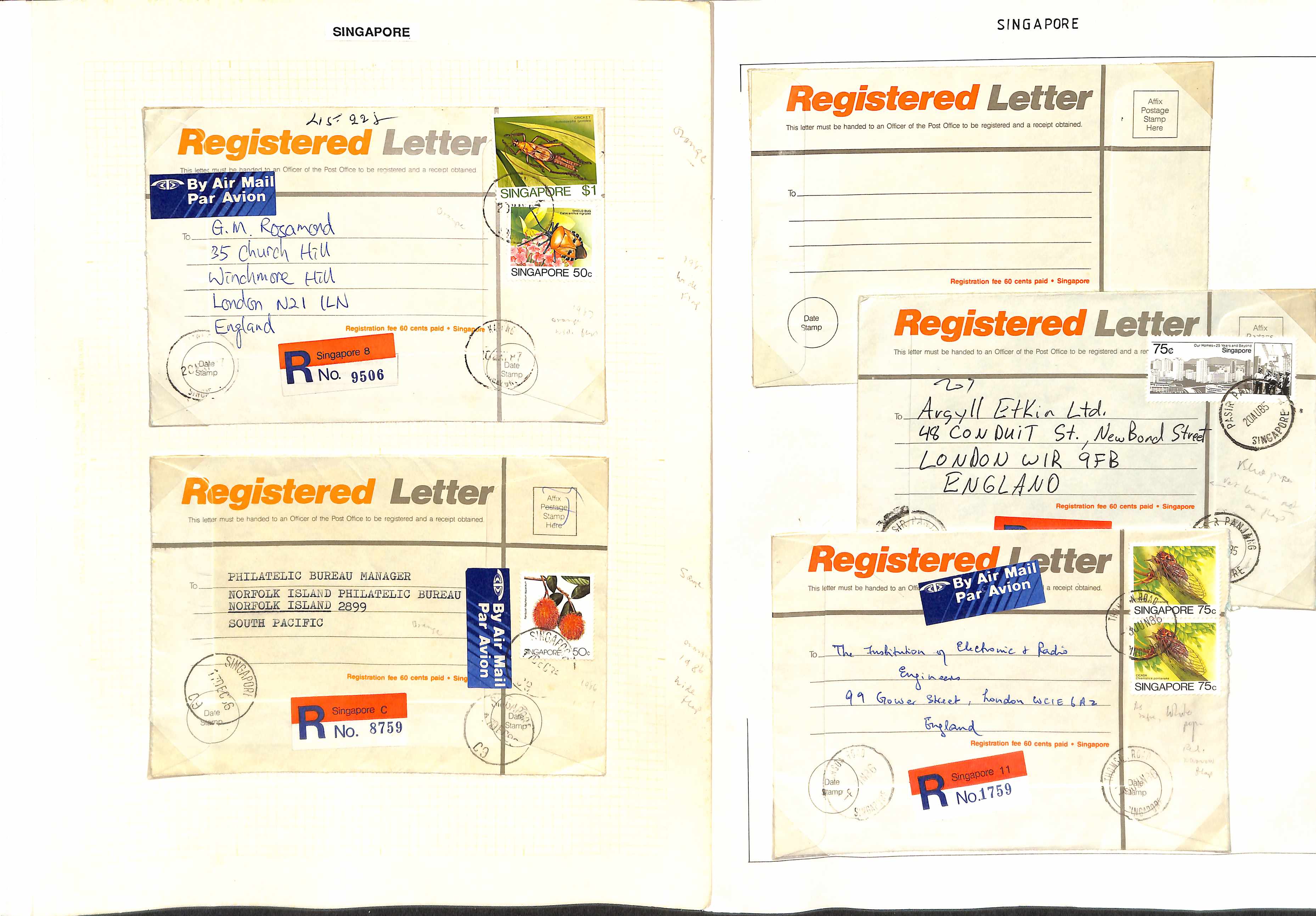 1963-c.2000 Used and unused stationery, with 40c (12, size K mint and used), 60c and other - Image 7 of 13