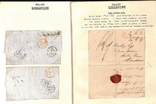 1825-67 Entire letters (9) and an entire from Singapore to G.B (6), France (3) or Holland, including