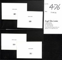 1912 10c, 15c, 25c and R1 Duty Plate Die Proofs in black on white glazed card, 90x62mm, all fine. (
