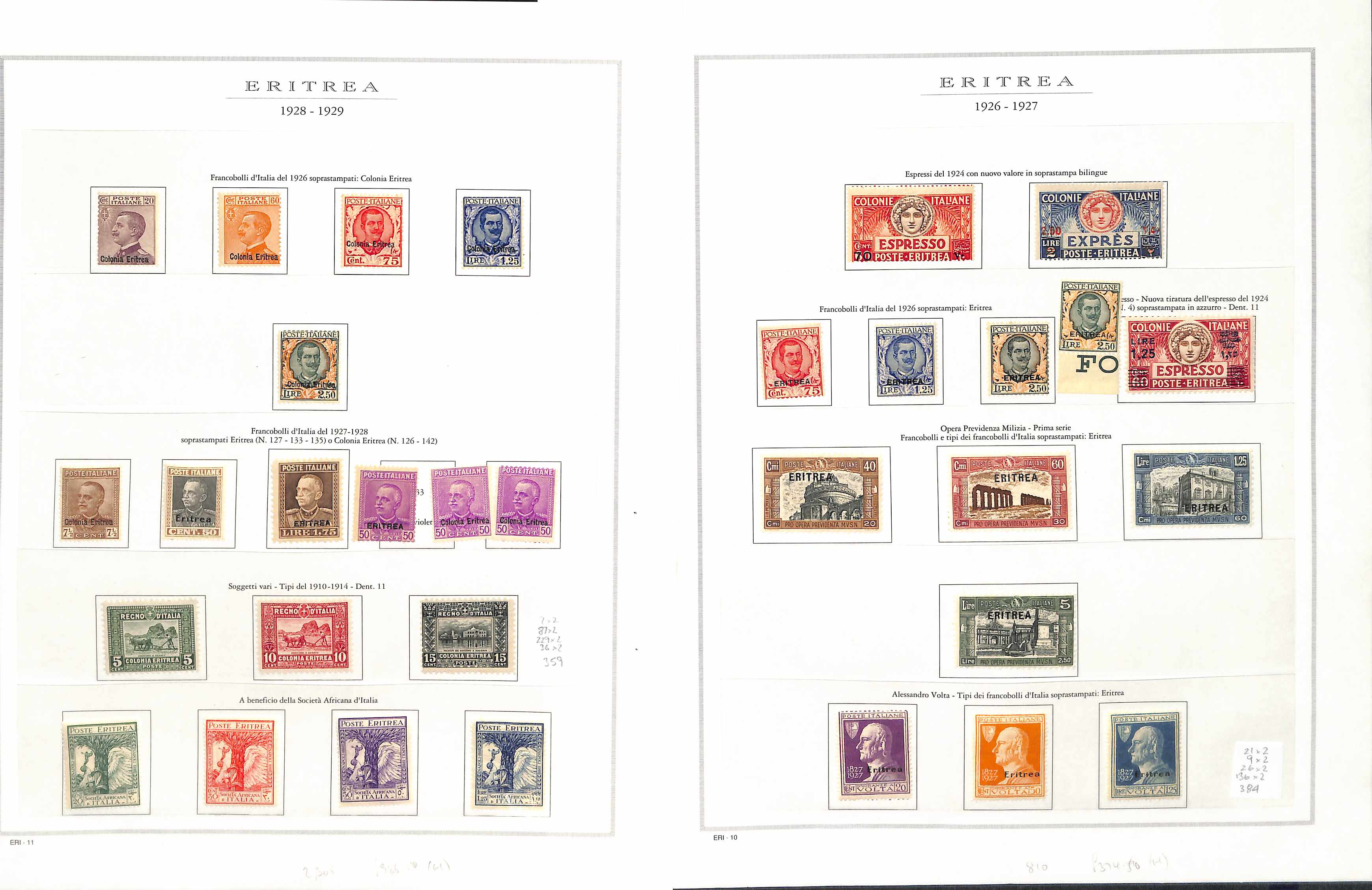 Italian Colonies. 1881-1935 Mint and used collection with issues for Eritrea including 1893 set - Image 5 of 19