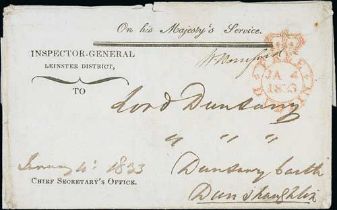Ireland - Chief Secretary's Office. 1833 (Jan 4) Printed Chief Secretary's Office lettersheet with
