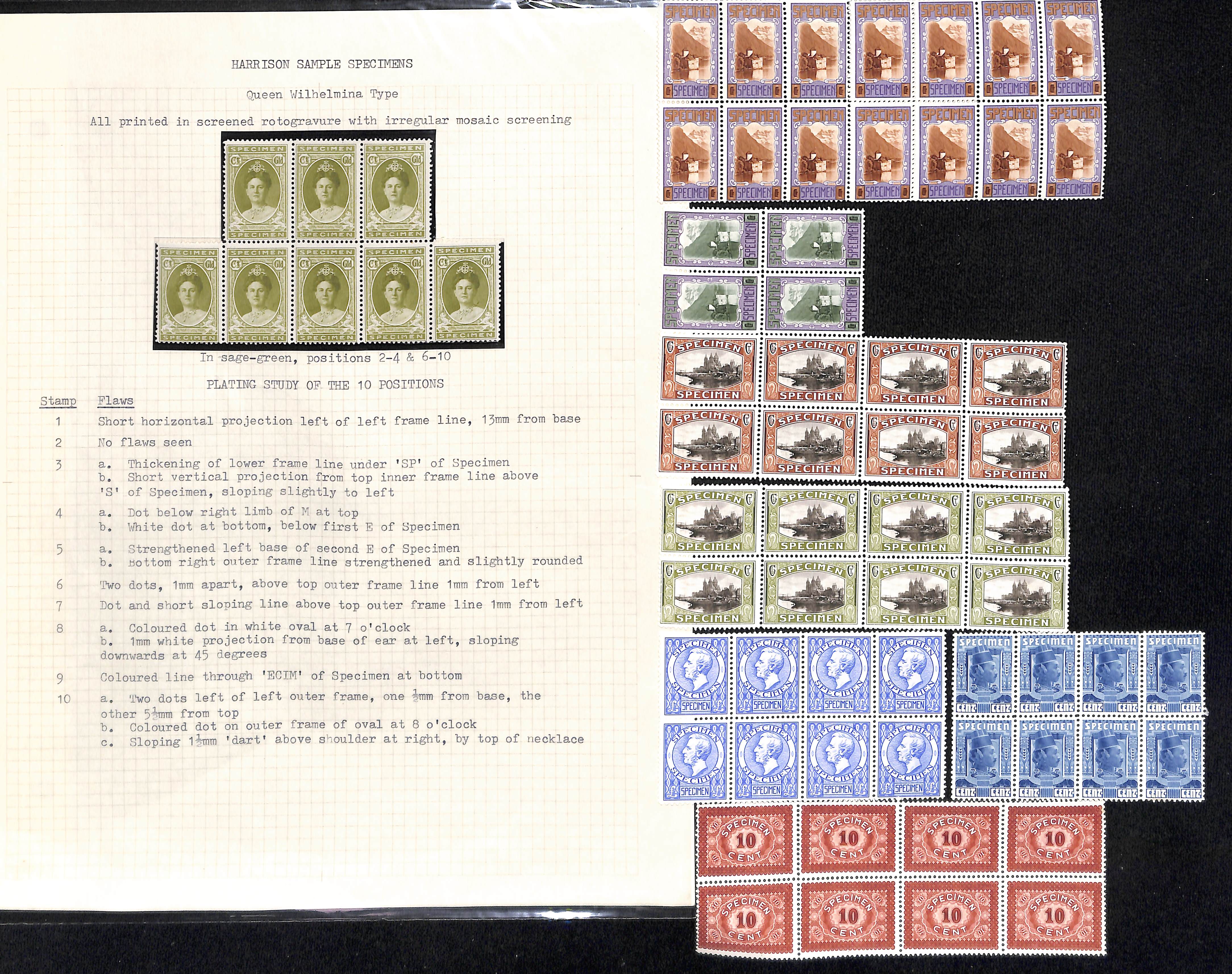c.1923 Harrison & Sons sample stamps inscribed "SPECIMEN", all perforated, some watermarked, designs - Image 2 of 2