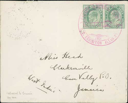 1911 (Feb 18) Allahabad First Aerial Post, cover addressed to "Clarksonville, Cave Valley P.O, - Image 2 of 4