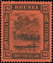 1908-22 1c - $25 Set of thirteen overprinted "SPECIMEN", fine mint. S.G. 34/48s, £700. (13). Photo