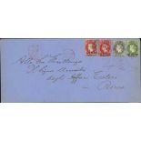 1884 (Jan 28) Long cover to the Italian Minister of Foreign Affairs in Rome, 1/11 postage paid by 1d